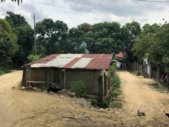 A home susceptible to flooding in San Pedro Sula, Honduras