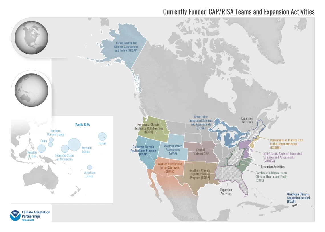 Currently Funded CAP/RISA Teams and Expansion Activities