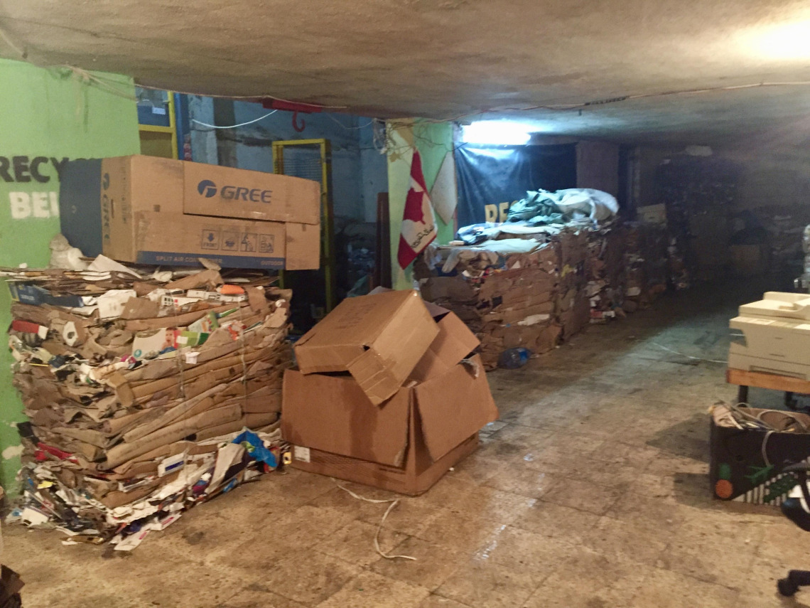 Field visit to local NGO who collects and sorts recyclables