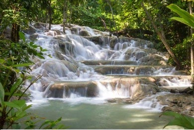 Waterfall in interior uplands